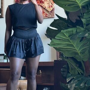 Natural Life Black Smocked Mini Shorts – Size S